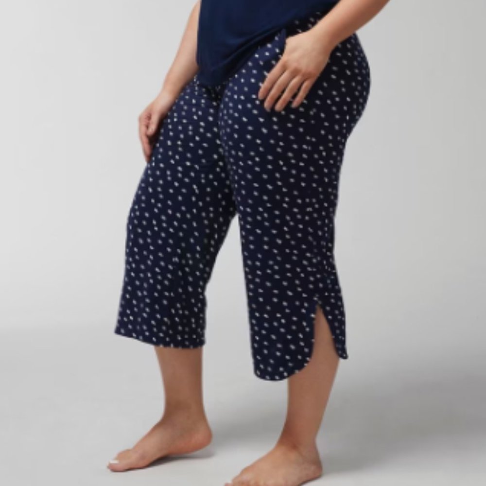 NWT Soma COOL NIGHTS Tee & Crop Pant Set - Picture 3 of 7